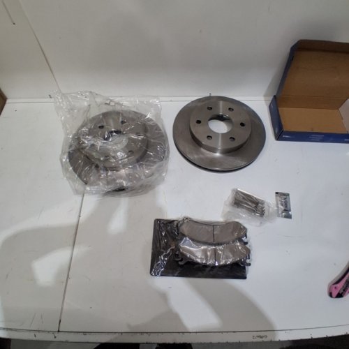 DETROIT AXLE - FRONT BRAKE KIT DISC BRAKE ROTORS CERAMIC BRAKES PADS REPLACEMENT -12" ROTOR -SILVER (MODEL: R-55054BK) image 2