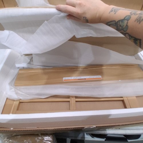GRACO TEDDI CHANGING TABLE WITH WATER-RESISTANT CHANGING PAD - 2 OPEN SHELVES - 30LBS WEIGHT CAPACITY - LIGHT BROWN (MODEL: 00524-2107-BW) image 4