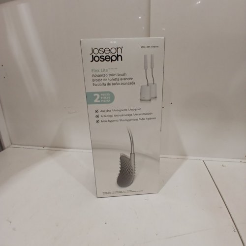 2PK JOSEPH JOSEPH FLEX LITE SILICONE TOILET BRUSH WITH SLIMLINE HOLDER SET - WHITE (MODEL: 1796144) image 4