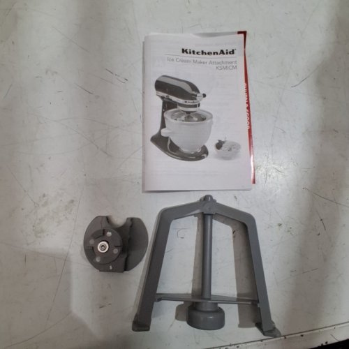 KITCHENAID ICE CREAM MAKER ATTACHMENT SET - 2QT - WHITE (MODEL: KSMICM) image 3