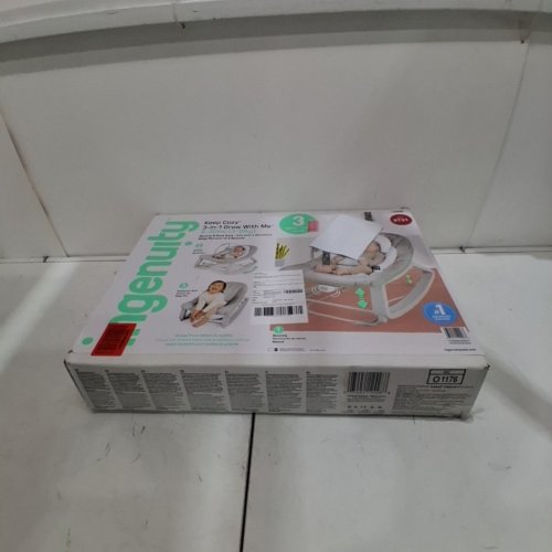 INGENUITY 3-IN-1 KEEP COZY GROW WITH ME VIBRATING BABY BOUNCER, ROCKER & CHAIR - 40LBS CAPACITY - WEAVER THEME GREY/WHITE/GREEN (MODEL: ‎12428) image 4