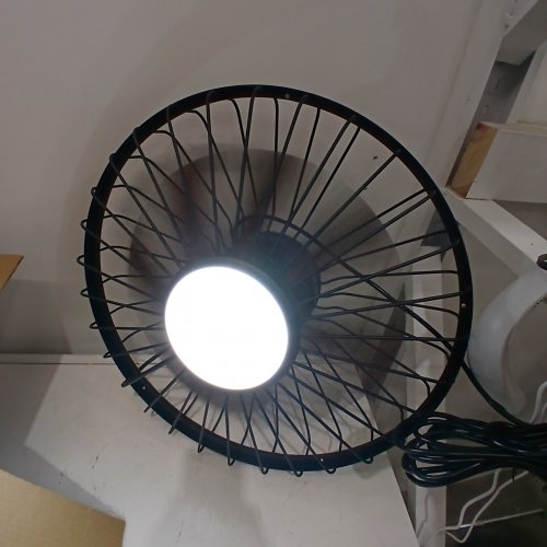 DEPULEY OUTDOOR CEILING FAN WITH LIGHT WATERPROOF PLUG IN REMOTE - 20" 120V - BLACK/BROWN (MODEL: WS-FPZ192-18C-BR) image 2