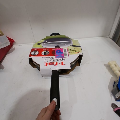 2PC T-FAL SPECIALTY NON-STICK COVERED JUMBO COOKER - 5 QT - BLACK (MODEL: B2379075) image 3