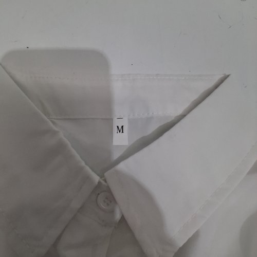 WOMEN'S BUTTON-DOWN COLLARED LONG SLEEVE SHIRT - MEDIUM - WHITE image 2