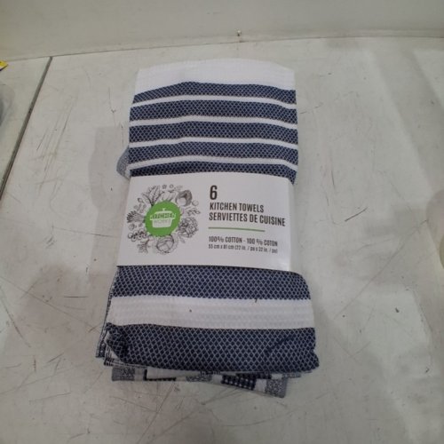 6PK KITCHEN WORKS WAFFLE WEAVE KITCHEN TOWELS - 22" X 32" - GREY (MODEL: 7700200) image 2