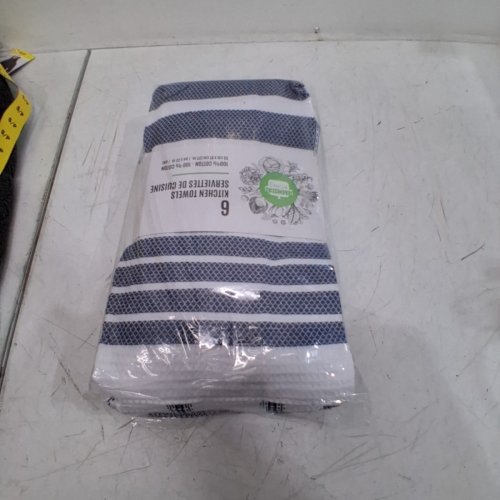 6PK KITCHEN WORKS WAFFLE WEAVE KITCHEN TOWELS - 22" X 32" - GREY (MODEL: 7700200) image 3