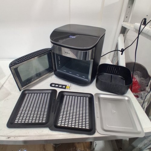 MIDEA WIDE MAX AIR FRYER OVEN - 12.7QT - BLACK/STAINLESS STEEL (MODEL: MAF122AOCSS/1993097) image 4