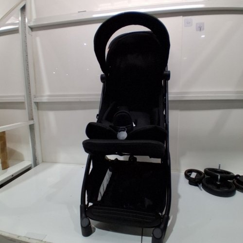 GROMAST GRAVITY FOLDING BABY STROLLER ADJUSTABLE BACKREST CANOPY - BLACK (MODEL: GT077) image 2