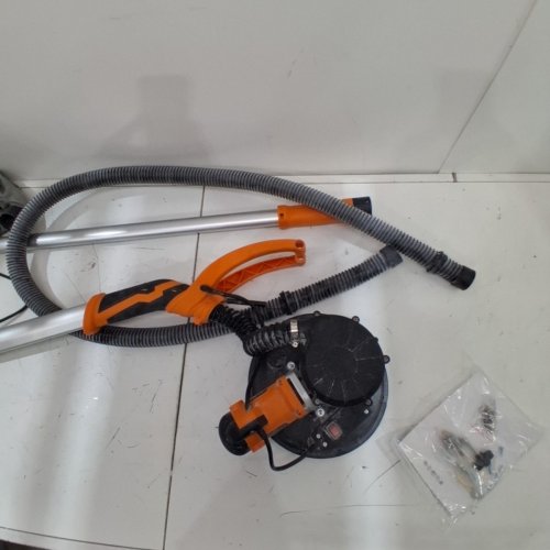 VELPAX ELECTRIC CORDED DRYWALL SANDER WITH LED LIGHT, VACUUM BAG AND ACCESSORIES - 1250 WATTS - 500-1800RPM SPEED - ORANGE/SILVER (MODEL: 225A) image 7