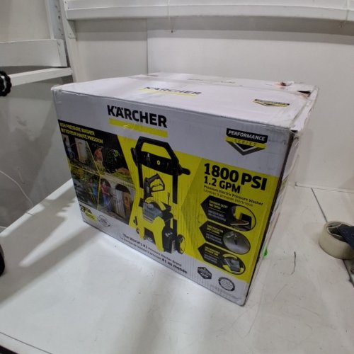 KARCHER ELECTRIC POWER WASHER WITH 3 SPRAY NOZZLES - 1800PSI - 1.2GPM - YELLOW/BLACK image 7