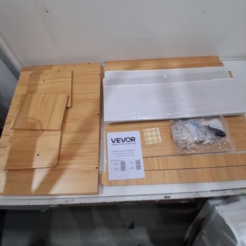WASHER DRYER COUNTERTOP WITH SHELF - 54" X 27.5" - NATURAL WOOD/WHITE (MODEL: DX0202-C250399S-02) image 2