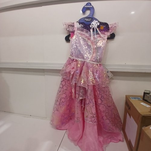 GIRLS TEETOT PRINCESS COSTUME PINK BUBBLE PRINCESS, MEDIUM/7-8 YOUTH - PINK/SILVER (STYLE:1601410) image 2
