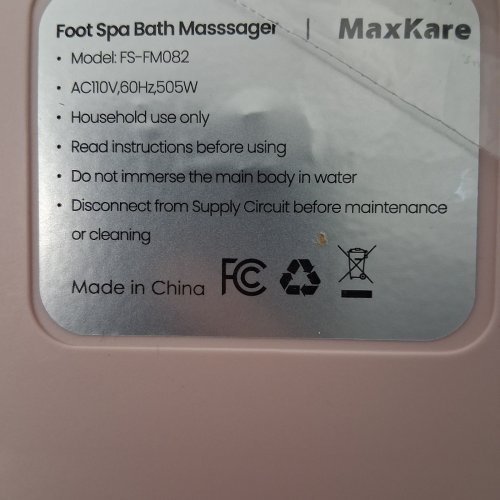 MAXKARE COLLAPSIBLE FOOT SPA BATH MASSAGER - 110V - PINK (MODEL: FS-FM082) image 3