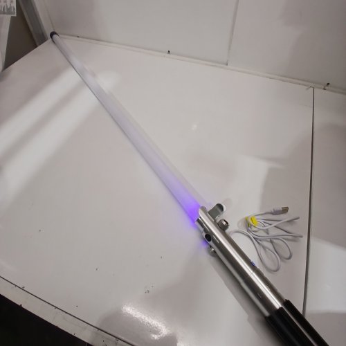 ADULTS HEAVY DUTY LIGHTSABER WITH 12 COLORS & 16 SOUNDS - WHITE, SILVER, AND BLACK image 2