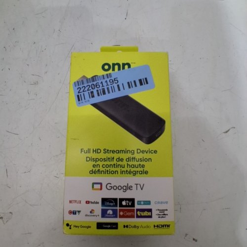ONN. GOOGLE TV 2K FULL HD STREAMING DEVICE WITH VOICE CONTROL - BLACK (MODEL: 100133520) image 3