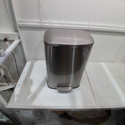 GARVEE RUSTPROOF METAL STEP-ON KITCHEN TRASH BIN WITH SOFT CLOSE LID & REMOVABLE INNER BUCKET & REAR HANDLE - 13 GAL / 50 L LARGE CAPACITY - STAINLESS STEEL/BLACK (MODEL: PHK_34MWHEN4) image 2