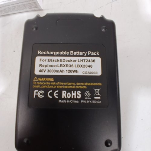 LITHIUM BATTERY FOR BLACK AND DECKER LHT2436 HEDGE TRIMMER - 40V - RED image 3