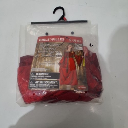 2PC GOODMARK RENAISSANCE PRINCESS COSTUME - SMALL (4-6) - RED image 2