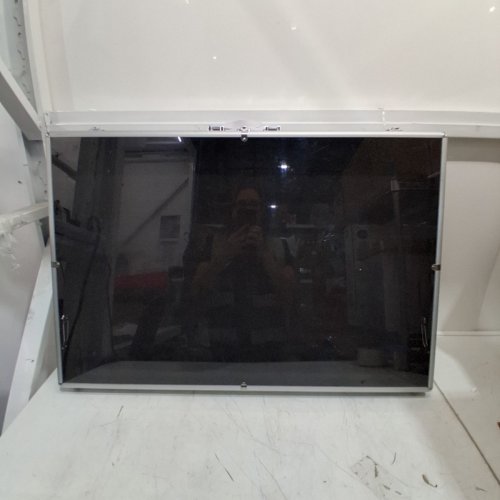 COJEWE TRADE SHOW DISPLAY CASE TRADING/SPORTS CARDS - 34" X 22" - SILVER/CLEAR/BLACK (MODEL: TSDC-0001-SL-34) image 2