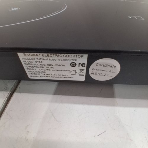 ELECTRIC COOKTOP WITH 3 BURNER - 5000W - 220 V - BLACK (MODEL: DT3-2) image 2