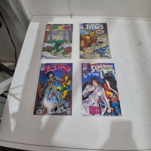 4 ASSTD DC COMICS COMIC BOOKS - THE NEW TITANS #82, RAGMAN VS. THE GANGS OF GOTHAM #4 OF 8, SUPERMAN THE MAN OF STEEL #7, AND ECLIPSO #6 - VARIOUS AUTHORS image 2