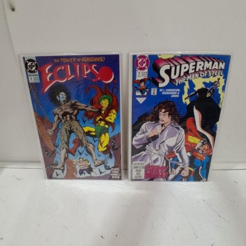 4 ASSTD DC COMICS COMIC BOOKS - THE NEW TITANS #82, RAGMAN VS. THE GANGS OF GOTHAM #4 OF 8, SUPERMAN THE MAN OF STEEL #7, AND ECLIPSO #6 - VARIOUS AUTHORS image 4