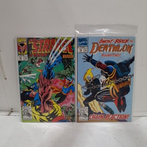 4 ASSTD MARVEL COMIC BOOKS - PUNISHER WAR JOURNAL #42, GHOST RIDER #26, DEATHLOK #10, DR. STRANGE #41 - VARIOUS AUTHORS image 3