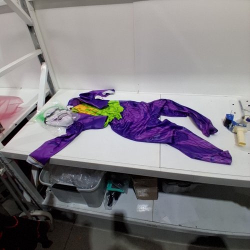 2PC BOYS RUBIES THE JOKER COSTUME (JUMPSUIT ONLY) - SMALL (4-6) - PURPLE/GREEN (STYLE: 1000131) image 2