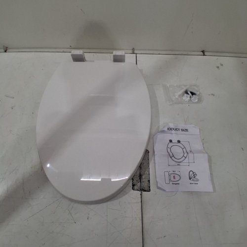 EILLBAR ELONGATED SLOW CLOSE TOILET SEAT - 18.5" - WHITE image 2