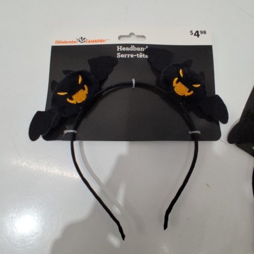 2PK WAY TO CELEBRATE HALLOWEEN PUMPKIN BAT HEADBANDS - BLACK image 4