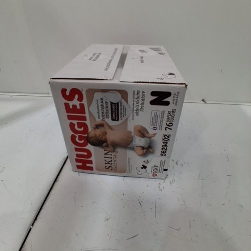 76PK HUGGIES SKIN ESSENTIALS DERMATOLOGIST APPROVED DIAPERS - SIZE NEWBORN (UP TO 10LBS) image 2