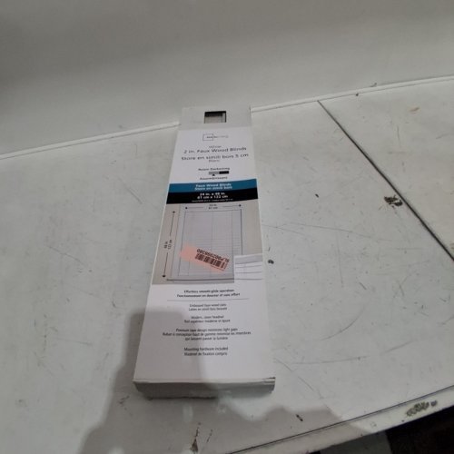 MAINSTAYS FAUX WOOD HORIZONTAL WINDOW BLINDS - 24" X 48" - WHITE (MODEL:MSF500000800012) image 3