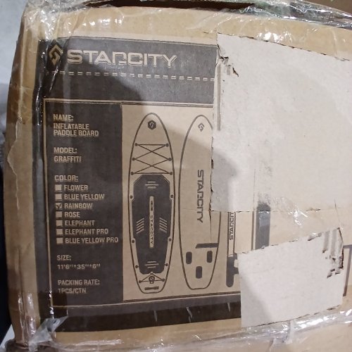 STACITY INFLATABLE PADDLE BOARD - 11FT6" X 35" X 6" - RAINBOW image 2