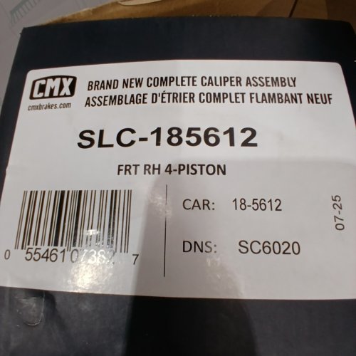 CMX REAR PASSENGER SIDE DISC BRAKE CALIPER REPLACEMENT FOR CHEVROLET / GMC / CADILLAC / TAHOE MODELS (MODEL: SLC-185612) image 3