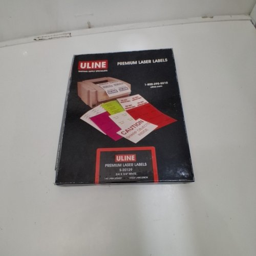 140PK ULINE PREMIUM LASER LABELS - 3/4" X 3/4" - WHITE (STYLE: S-20129) image 3