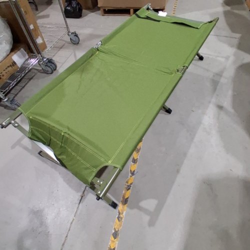 OUTSUNNY COMPACT PORTABLE FOLDING OUTDOOR ELEVATED CAMPING COT TENT - GREEN image 3