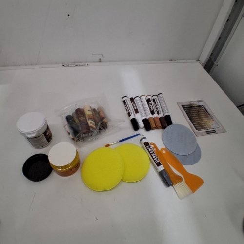 REHOUPTY WOOD FURNITURE AND LAMINATE FLOOR REPAIR KIT WITH WOOD PUTTY, FILLER, MARKERS, AND BEESWAX (MODEL: REXBG002) image 3