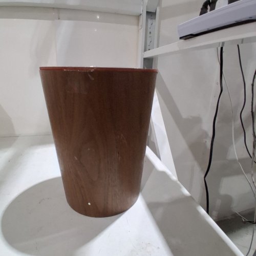CLOXKS WOODEN SWING LID TRASH CANS - 12L - BROWN image 3