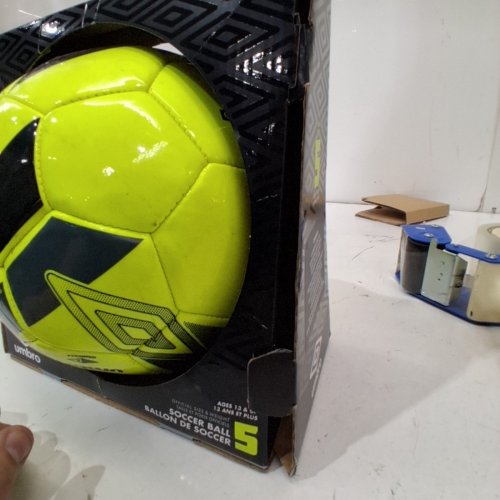UMBRO SOCCER BALL - SIZE 4 - NEON YELLOW / BLACK image 3