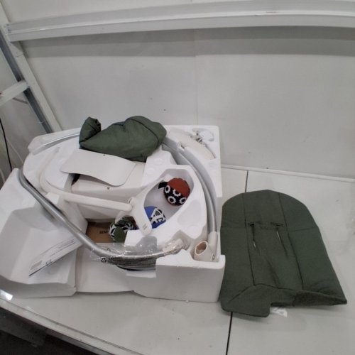 UPPABABY MAMAROO SMART SWING - 5 MOTIONS, 5 SPEEDS, 4 SOUNDS WITH MOTION SYNC TECHNOLOGY AND BLUETOOTH - 36" - CAMILA/GREEN (MODEL: 2001-MRO-NA-CAM) image 3
