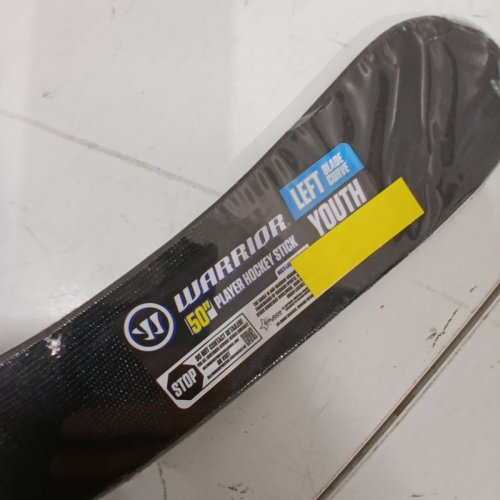 WARRIOR YOUTH HOCKEY STICK - 50" - LEFT HAND CURVE - BLACK, BLUE image 5