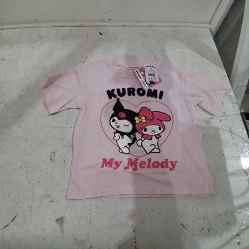 GIRL'S SANRIO KUROMI MY MELODY SHORT SLEEVE T-SHIRT - SMALL (6) - PINK image 2