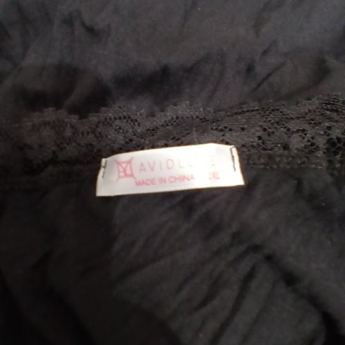 WOMEN'S AVIDLOVE LACED NIGHTGOWN - 2XL - BLACK image 2
