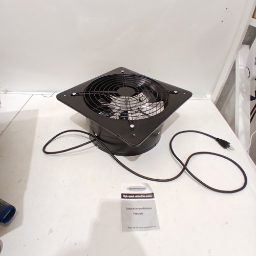 FEPINC EXHAUST FAN WITH PLUG THROUGH-THE-WALL EXTRACTOR EXHAUST WITH LIGHT WEIGHT PURE COPPER MOTOR - 15" - BLACK image 4