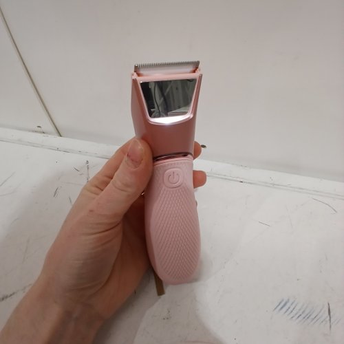 WOMEN'S LGTGH BIKINI TRIMMER ELECTRIC SHAVER FOR SENSITIVE AREAS, CERAMIC BLADE - RECHARGABLE BODY GROOMER WITH ADDIITONAL HEADS (600MAH) - PINK (MODEL: GT-01) image 2