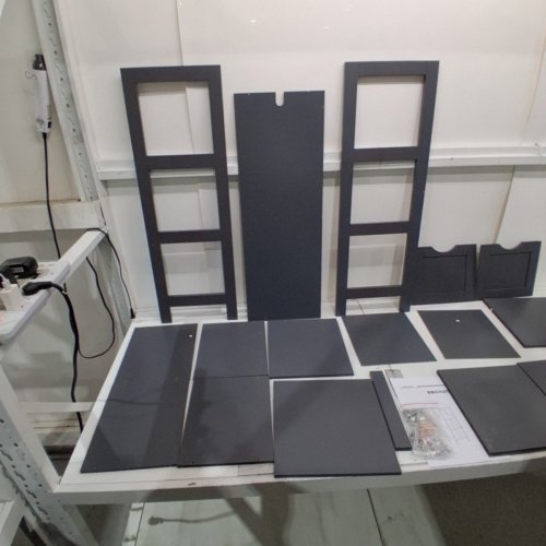 VASAGLE 2-DRAWER FREE-STANDING BATHROOM STORAGE CABINET - 11.8" X 11.8" X 35" - GREY (MODEL: BBC042G01) image 6