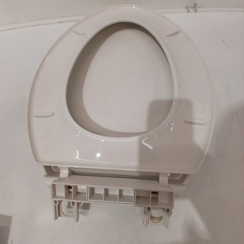 GARVEE ELONGATED SOFT CLOSE EASY CLEAN PLASTIC TOILET SEAT - 19" - WHITE (MODEL: PHO_11GXK800) image 2