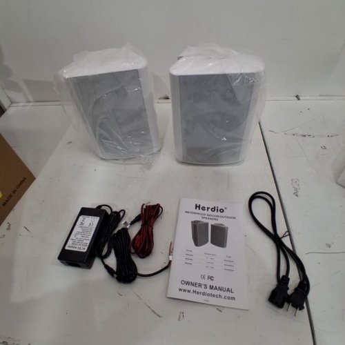 2PK HERDIO WEATHER PROOF INDOOR/OUTDOOR BLUETOOTH SPEAKERS - 5.25" 300W - WHITE (MODEL: HOS-501) image 2