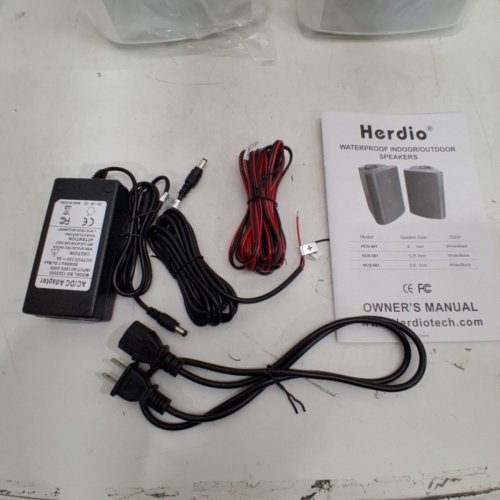 2PK HERDIO WEATHER PROOF INDOOR/OUTDOOR BLUETOOTH SPEAKERS - 5.25" 300W - WHITE (MODEL: HOS-501) image 4