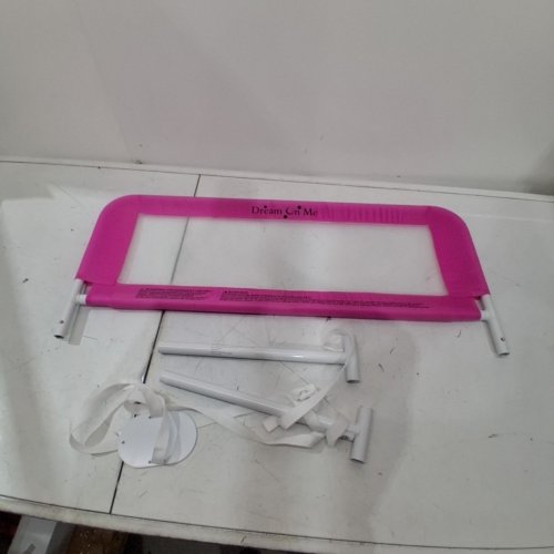 DREAM ON ME LIGHTWEIGHT MESH SECURITY BED RAIL - 32.5" X 14.5" X 15" - PINK - (MODEL:419) image 2